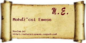 Mohácsi Emese névjegykártya